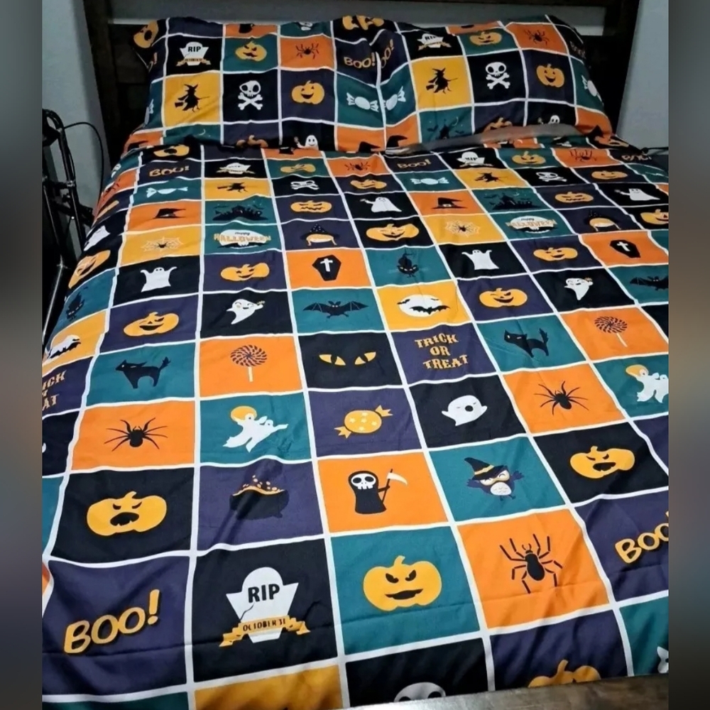 Halloween Duvet Cover And Pillow Cases Queen Size